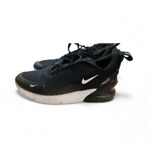 Nike Air Max 270 Kids Sneakers Black White Youth Size 2Y